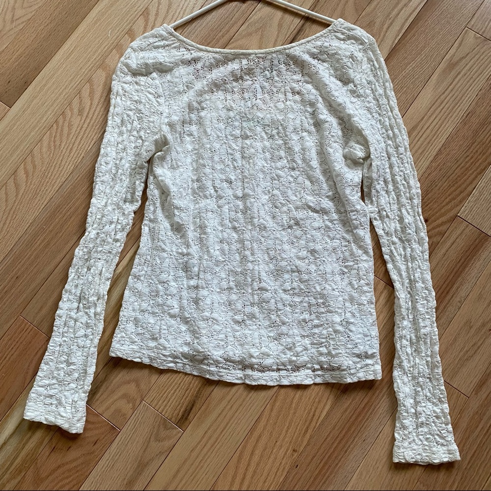 UO Lace Long Sleeve Top